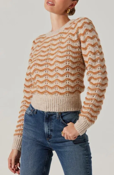 Astr The Label Jaylani Wavy Stitch Sweater