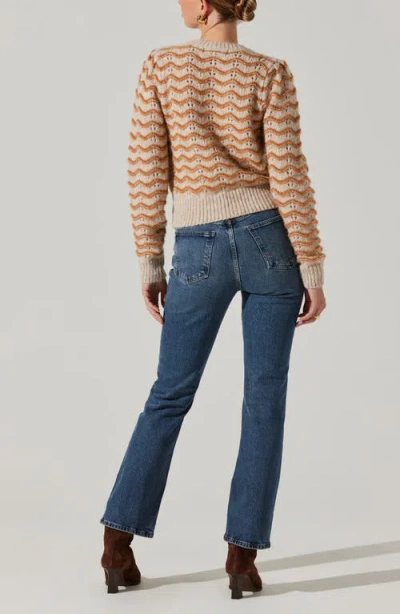 Astr The Label Jaylani Wavy Stitch Sweater