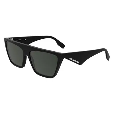 Karl Lagerfeld Modified Rectangle Sunglasses In Black