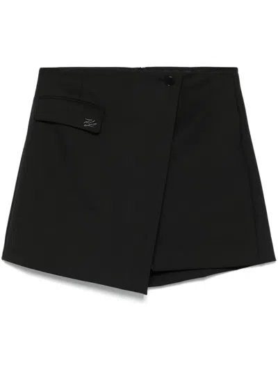 Karl Lagerfeld Logo-embroidered Skorts