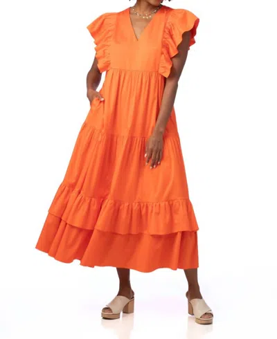 Crosby By Mollie Burch Walker Dress In Aperol Spritz In Orange