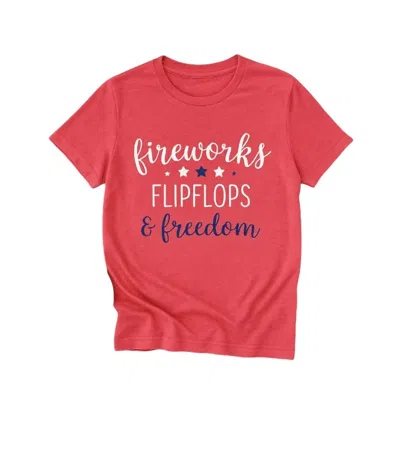 Gildan Unisex Show, Flip Flops & Freedom Tee In Red