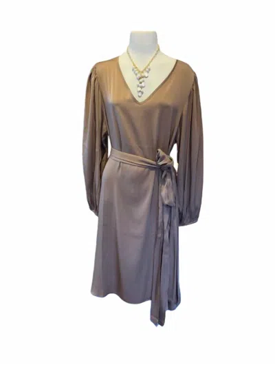 Nouvelle Silk95five Women's Verbier Mini Dress In Almondine In Brown