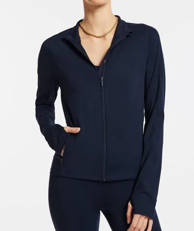 Bandier Encore Full Zip Jacket In Navy Blazer