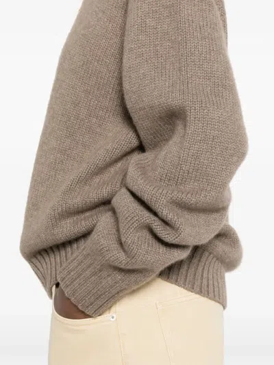 Khaite Mae Cashmere Pullover With Extended Sleeves