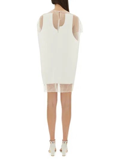 Khaite Winona Paneled Crepe Mini Dress In White