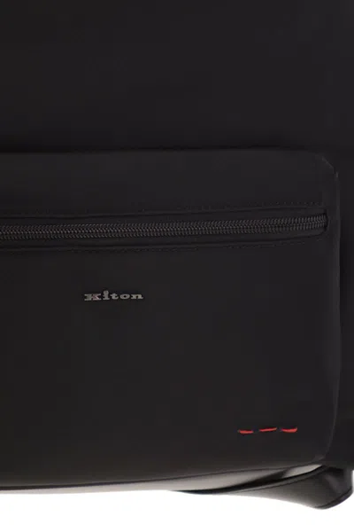 Kiton Technical Fabric Backpack With Logo