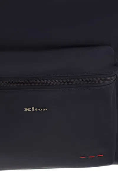 Kiton Technical Fabric Backpack With Logo