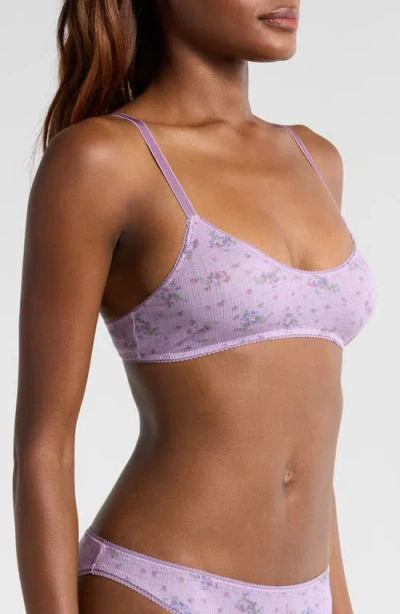 Free People Printed Pointelle Bralette