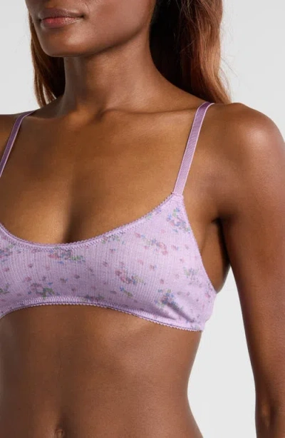 Free People Printed Pointelle Bralette