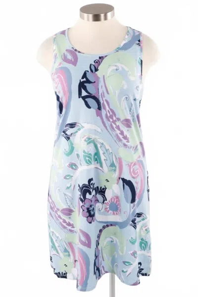 Habitat Boho Paisley Tank Dress In Azure In Multi