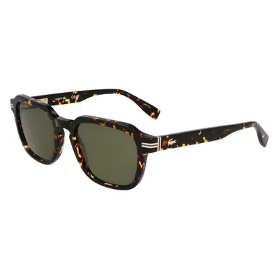 Lacoste Tortoiseshell Square-frame Sunglasses In Green