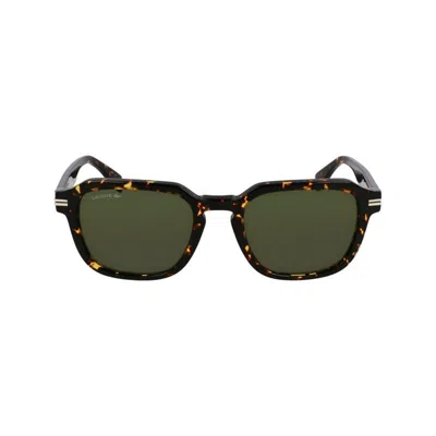 Lacoste Tortoiseshell Square-frame Sunglasses In Green