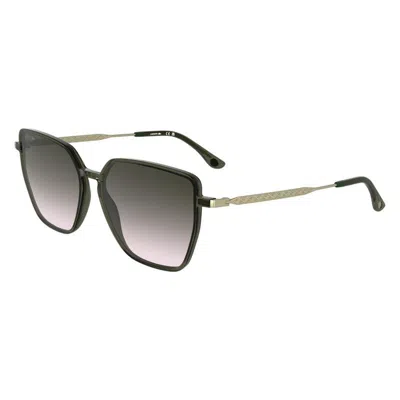 Lacoste Geometric-frame Sunglasses In Black