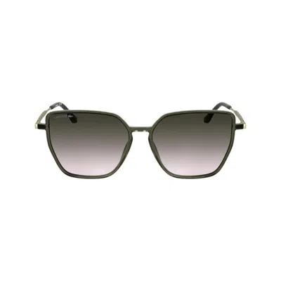 Lacoste Geometric-frame Sunglasses In Black