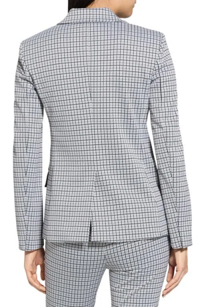 Theory Single-breasted Two-button Blazer In Gray