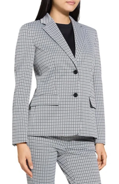 Theory Single-breasted Two-button Blazer In Gray