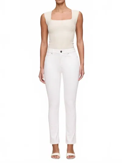Dl1961 - Women's Mara Straight Mid Rise Instasculpt Jeans In White