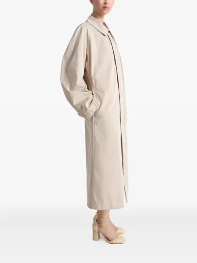 Lemaire Collar Long Raglan Pockets In Neutral