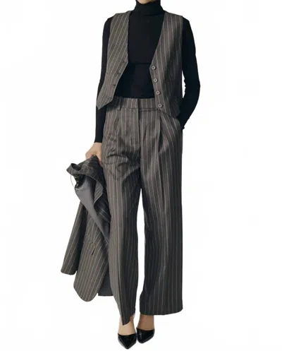 Deluc Galium Straight Leg Pants In Grey Melange In Gray
