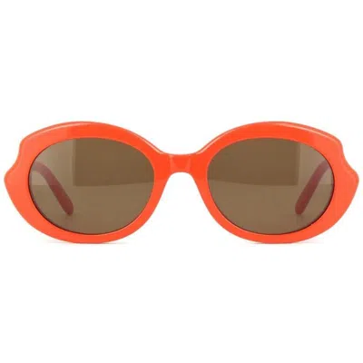 Loewe Lw40147i 42e Arancione Lucido Sunglasses In Orange
