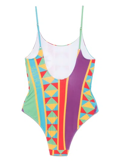 Loewe Printed Swimsuit In Multi