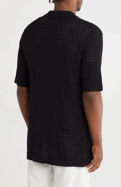 Truth Open Stitch Button-up Cardigan Sweater