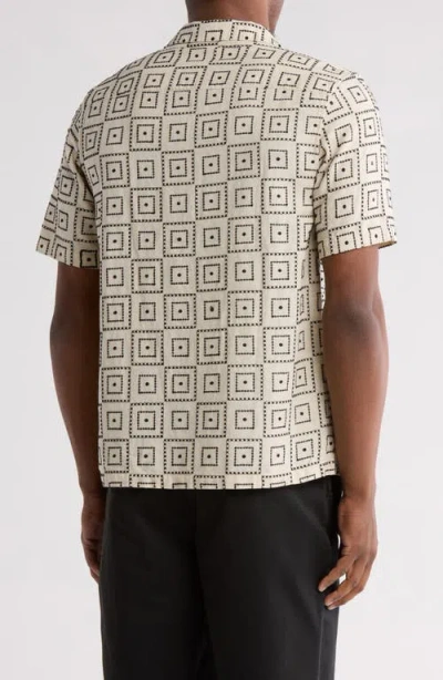 Truth Short Sleeve Button Front Embroidered Shirt In Multi
