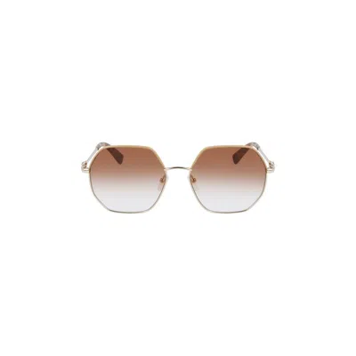 Longchamp Geometric Sunglasses In Brown