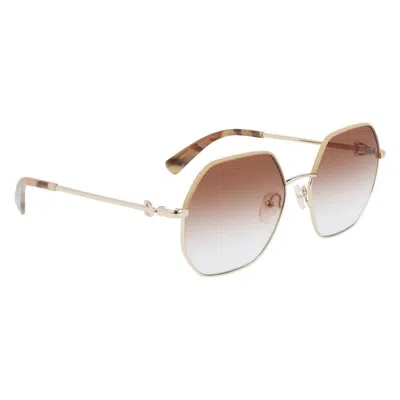 Longchamp Geometric Sunglasses In Brown