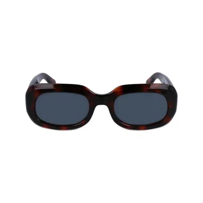 Longchamp Geometric Frame Sunglasses In Brown