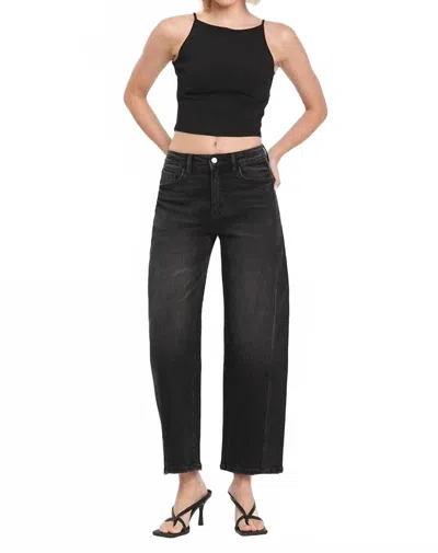 Vervet By Flying Monkey Kate Wide Leg Jeans In Black