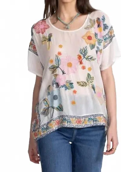 Johnny Was Mariafe Blouse In White In Multi