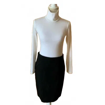Renuar Ponte Knit Skirt In Black