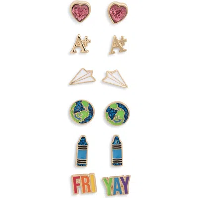 Leith Set Of 6 Teacher Stud Earrings
