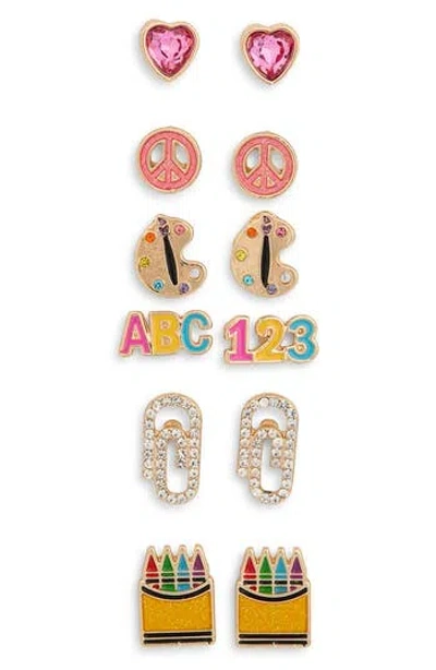 Leith Set Of 6 Abc Stud Earrings