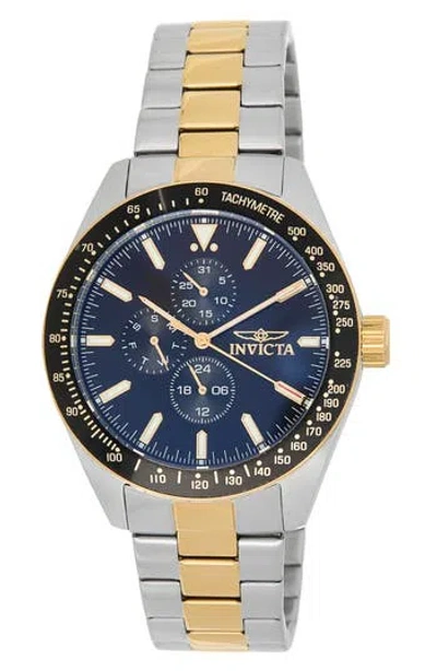 Invicta Aviator Two-tone Quartz Bracelet Watch, 45mm X 12mm
