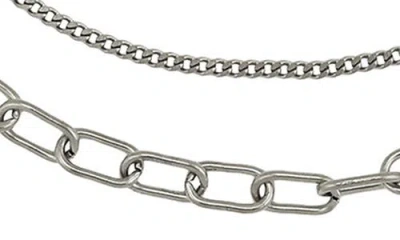 Rebl Gender Inclusive Double Layer Paperclip Chain Necklace