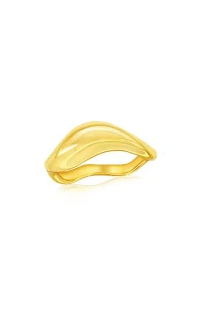 Simona Puffed Wavy Ring