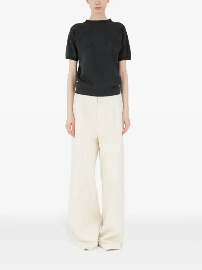 Maison Margiela Black Cotton Sweater In Black