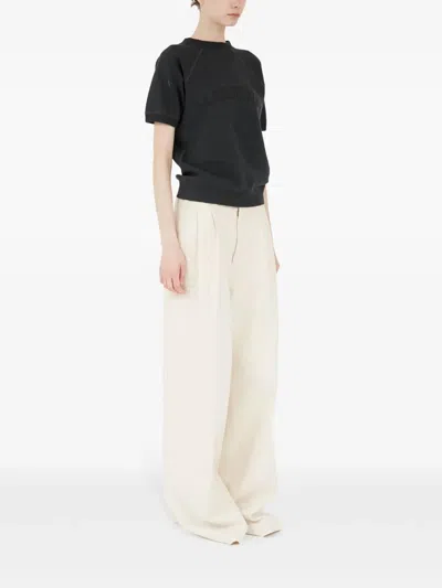 Maison Margiela Black Cotton Sweater In Black