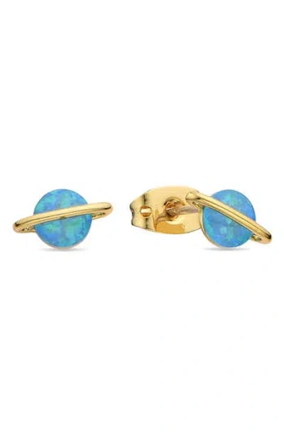 Eye Candy Los Angeles Saturn Opal Stud Earrings