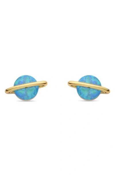 Eye Candy Los Angeles Saturn Opal Stud Earrings