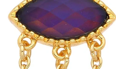 Eye Candy Los Angeles Celia Moonstone Mismatched Drop Earrings