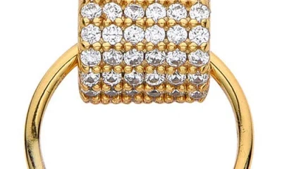 Eye Candy Los Angeles Roxanne Pavé Cubic Zirconia Doorknocker Earrings