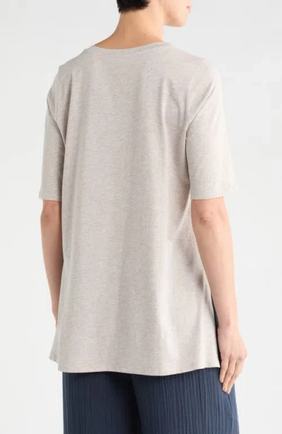 Eileen Fisher Organic Cotton Tunic T-shirt In Neutral