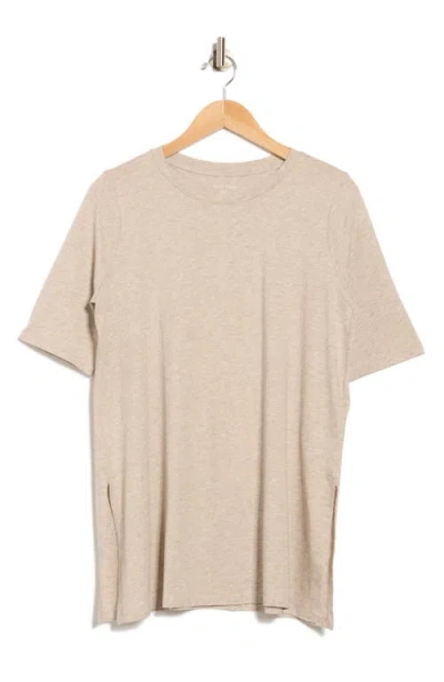 Eileen Fisher Organic Cotton Tunic T-shirt In Neutral