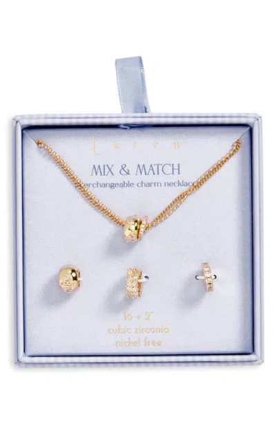 Leith Mix & Match Cubic Zirconia Charm Necklace Set