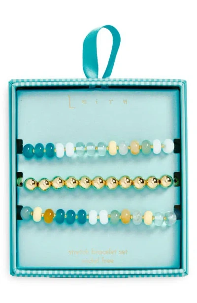Leith Set Of 3 Beaded Stretch Bracelets