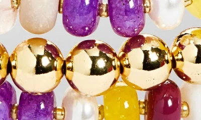 Leith Set Of 3 Beaded Stretch Bracelets